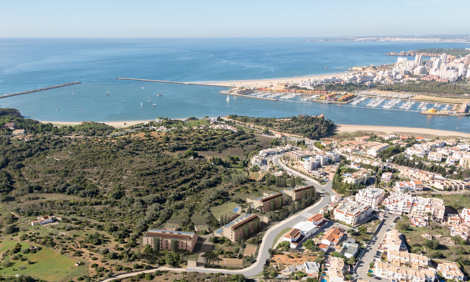 Vista aérea do projeto Ferragudo